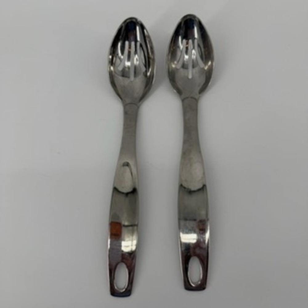 Oneida 18/8 Stainless Steel Slotted Serving Spoons Set of 2 Silver‎ 10"